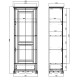 Armoire Bonnetière Taupe Style Anglais 3 Etagères 4 Niches L 70 H 186 P 42 cm
