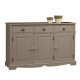 Buffet Taupe Style Anglais 3 Portes 3 Tiroirs 4 Niches L 146.6 H 89.6 P 42.5 cm