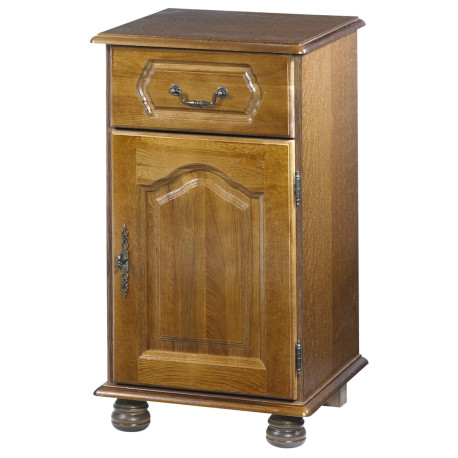 Confiturier Chêne Rustique 1 Porte 1 Tioir 2 Niches L 44.2 H 77.2 P 41 cm