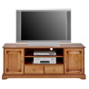 Meuble TV BAR 60 Pouces Merisier 2 Portes 2 Tiroirs L 158.8 H 60.3 P 46 cm