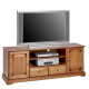 Meuble TV BAR 60 Pouces Merisier 2 Portes 2 Tiroirs L 158.8 H 60.3 P 46 cm