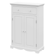 Buffet Le Parisien Charme Blanc 2 Portes 1 Tiroir 2 Tablettes 94 x 134 x 42 cm