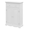 Buffet Le Parisien Charme Blanc 2 Portes 1 Tiroir 2 Tablettes 94 x 134 x 42 cm