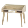 Bureau Dos d'âne Vintage Rideau Blanc