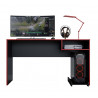 Bureau Gamer 136 cm Noir et Rouge 1 Niche