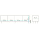 Meuble TV 80 Pouces 4 Portes 4 Niches Châtaignier L 183 H 49 P 38 cm