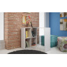Bureau d'Angle et Rayonnage Blanc L 90 H 77 P 58.8 cm