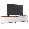 Meuble TV 80 Pouces 4 Portes 4 Niches Châtaignier et Noir