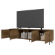 Meuble TV 80 Pouces 4 Portes 4 Niches Châtaignier L 183 H 49 P 38 cm