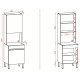 Colonne de Cuisine Micro-Onde Blanc 2 Portes 5 Niches L 60 H 193 P 53.5 cm