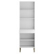 Colonne de Cuisine Micro-Onde Blanc 2 Portes 5 Niches L 60 H 193 P 53.5 cm