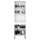Colonne de Cuisine Micro-Onde Blanc 2 Portes 5 Niches L 60 H 193 P 53.5 cm