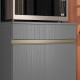 Colonne de Cuisine Micro-Onde Grise 2 Portes 5 Niches L 60 H 193 P 53.5 cm