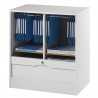 Classeur à Rideau Largeur 70 cm Hauteur 76 cm 8 Niches 2 Kits DS
