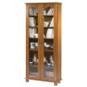 Vitrine Bibliothèque 2 Portes Vitrées Chêne 6 Niche L 82.4 H 182.2 P 33 cm