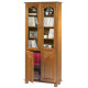 Bibliothèque 4 Portes Chêne Rustique 6 Niches L 82.4 H 182.2 P 33 cm