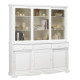 Vaisselier Blanc 6 Portes Coulissantes 3 Tiroirs 10 Niches L 178.6 H 199 P 42.3 cm