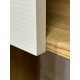 Buffet 5 Portes 9 Niches Chêne et Blanc Ecru MELISSA L 91.5 H 176 P 36.3 cm