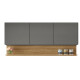 Cuisine Equipée 6 Portes 1 Tiroir Chêne et Gris Largeur 120 cm