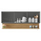 Cuisine Equipée 6 Portes 1 Tiroir Chêne et Gris Largeur 120 cm