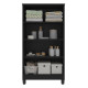 Armoire Multifonctions 2 portes 4 Niches Noire L 63.7 H 121.2 P 33.5 cm