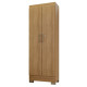 Armoire Multifonctions 2 portes 5 Niches Noire L 63 H 180 P 35 cm