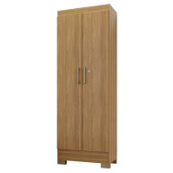 Armoire Multifonctions 2 portes 5 Niches Noire L 63 H 180 P 35 cm