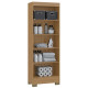 Armoire Multifonctions 2 portes 5 Niches Noire L 63 H 180 P 35 cm