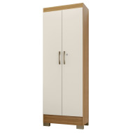 Armoire Multifonctions Chêne 2 portes 5 Niches L 63 H 180 P 35 cm
