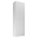 Armoire Multifonctions Blanche 2 portes 5 Niches L 63 H 180 P 35 cm