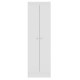 Armoire Multifonctions Blanche 2 portes 5 Niches L 63 H 180 P 35 cm