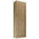 Armoire Multifonctions Imitation Chêne 2 portes 5 Niches L 63 H 180 P 35 cm