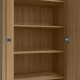 Armoire Multifonctions Imitation Chêne 2 portes 5 Niches L 63 H 180 P 35 cm