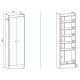 Armoire Multifonctions Imitation Chêne 2 portes 5 Niches L 63 H 180 P 35 cm