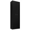 Armoire Multifonctions Noire 2 portes 5 Niches L 63 H 180 P 35 cm