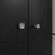 Armoire Multifonctions Noire 2 portes 5 Niches L 63 H 180 P 35 cm