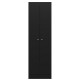 Armoire Multifonctions Noire 2 portes 5 Niches L 63 H 180 P 35 cm