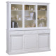 Vaisselier Blanc 6 Portes Coulissantes 3 Tiroirs 10 Niches L 178.6 H 199 P 42.3 cm