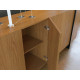 Buffet Bas 4 Portes Imitation Chêne 6 Niches L 160 H 79.7 P 42.5 cm