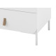 Commode Design 4 Tiroirs Blanche Dessus Crédence Pieds Métal L 90 H 81 P 45.5 cm