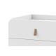 Commode Design 4 Tiroirs Blanche Dessus Crédence Pieds Métal L 90 H 81 P 45.5 cm