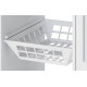 Desserte de Cuisine Micro-Onde Blanche 1 Porte 1 Panier Métal