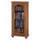 Petit Meuble Vitrine Chêne 1 Porte Vitrée Gauche  6 Niches L 49.4 H 105.8 P 21.5 cm