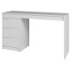 Bureau et Caisson 3 Tiroirs Amovible Blanc L 176.5 H 78.5 P 38 cm