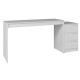Bureau et Caisson 3 Tiroirs Amovible Blanc L 176.5 H 78.5 P 38 cm