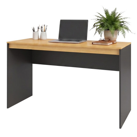 Bureau Chêne et Noir L 135 H 79 P 53.5 cm