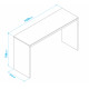 Bureau Chêne et Noir L 135 H 79 P 53.5 cm
