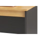 Bureau Chêne et Noir L 135 H 79 P 53.5 cm