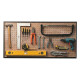 Support Mural pour Outils Perforé Noir L 90 H 45 cm
