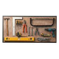 Support Mural pour Outils Perforé Noir L 90 H 45 cm